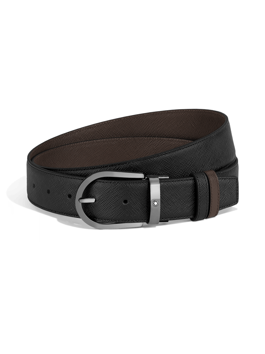 Cinturón reversible con hebilla en forma de herradura Sartorial 35 mm