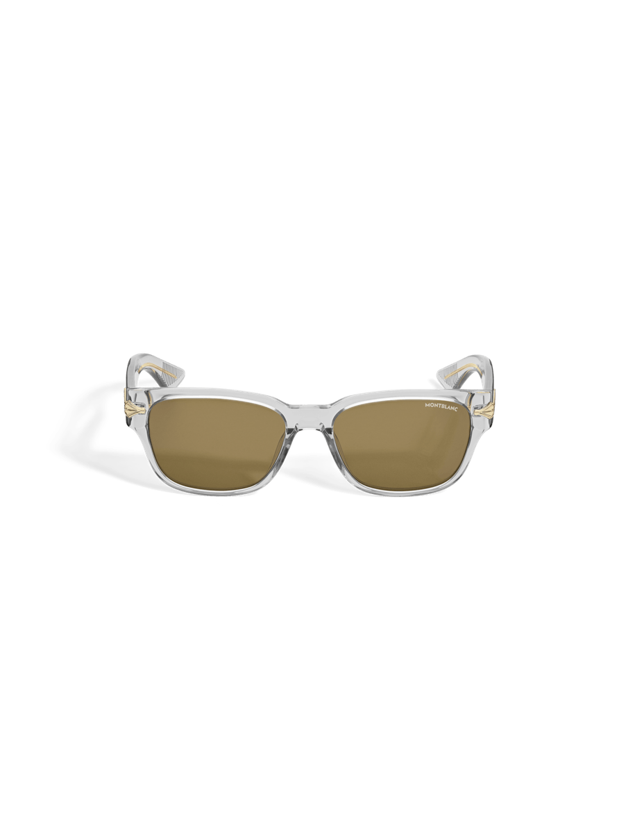 Lentes de sol cuadrados con montura de acetato gris