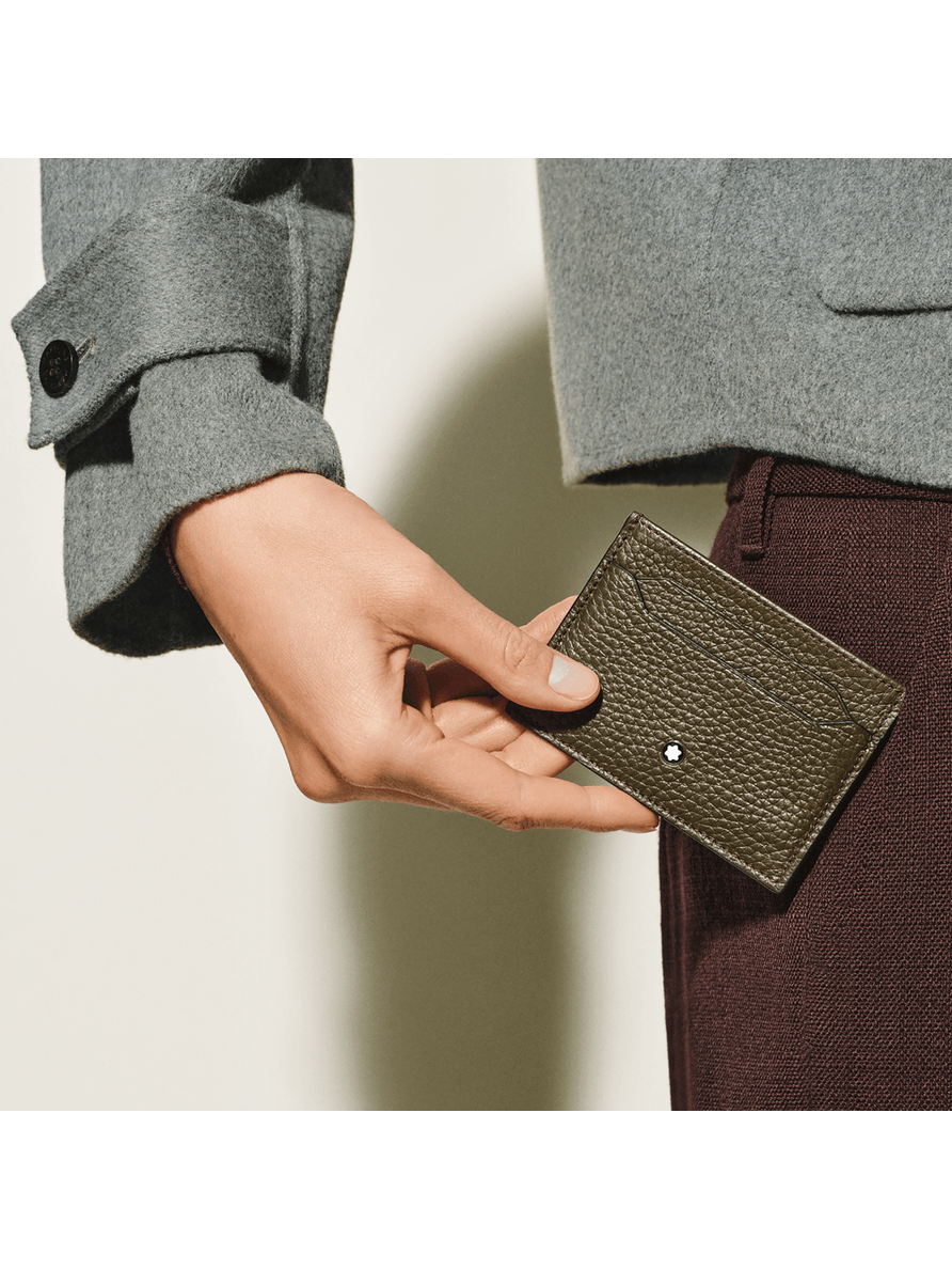 Tarjetero para 5 tarjetas Grain color caqui